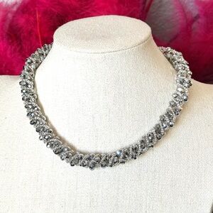 Vintage CG Silver Beaded Necklace